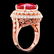 14k Rose Gold 11.00ct Ruby 1.40ct Diamond Ring - 3
