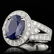 14k Gold 6.50ct Sapphire 1.60ct Diamond Ring - 2