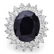 14k Gold 11.50ct Sapphire 2.50ct Diamond Ring - 2
