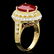 14k Yellow Gold 6.00ct Ruby 1.10ct Diamond Ring - 2