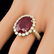14k Yellow Gold 9.00ct Ruby 1.50ct Diamond Ring - 4