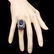 14k White Gold 8ct Sapphire 1.00ct Diamond Ring - 4