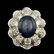 14k White Gold 6.00ct Sapphire 3ct Diamond Ring