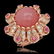 14K Gold 15.51ct Rose Quartz, 1.25ct Pink Sapphire