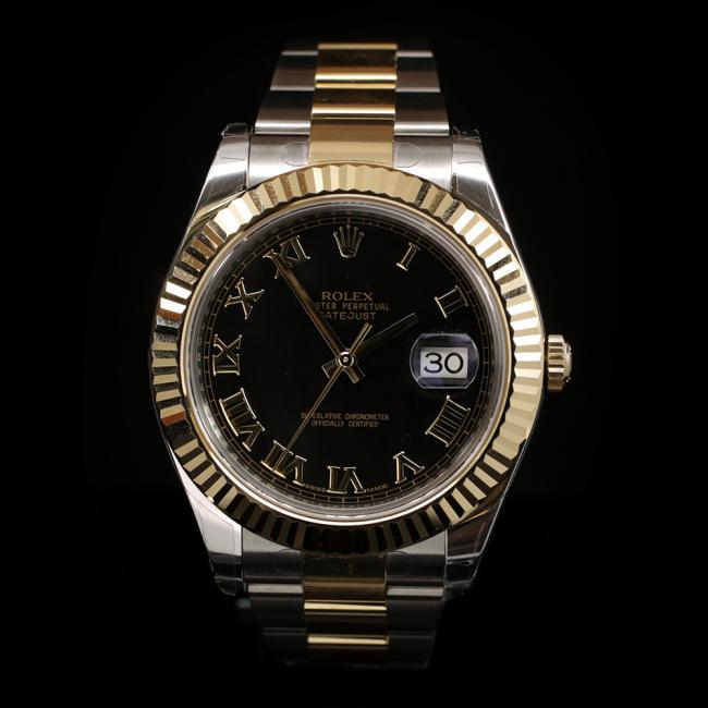 Rolex DateJust Two-Tone 41mm Men's Wristwatch: ****** Rolex DateJust Two-Tone 41mm Men's Wristwatch ****** One Mens, Rolex DateJust 41mm Jubilee Black Mens Wristwatch Stainless Steel electronically tested and polished / Case: Stainless Steel, 41mm