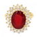14k Yellow Gold 6.20ct Ruby 1.50ct Diamond Ring - 3