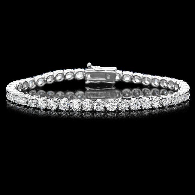 18k White Gold 11.50ct Diamond Bracelet: Retail: $46,800.00 ****** 18k White Gold 11.50ct Diamond Bracelet ****** Metal: 18k Solid White Gold / Size: 7.5 / Total Item Weight: 16.5 grams / / Main Stone: Diamond / Color: White / Carat Total We