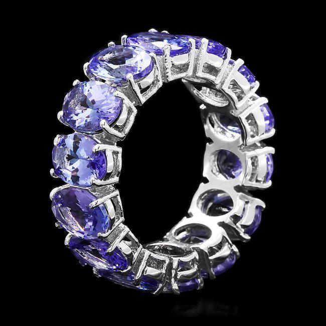 14k White Gold 10.50ct Tanzanite Ring: Retail: $5,800.00 ****** 14k White Gold 10.50ct Tanzanite Ring ****** Metal: 14k Solid White Gold / Size: 8 / Total Item Weight: 6 grams / Country Made: United States / / Main Stone: Tanzanite / Color