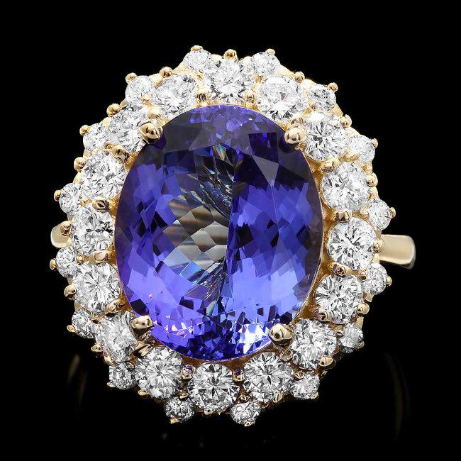 14k Yellow Gold 8ct Tanzanite 1.90ct Diamond Ring: Retail: $24,500.00 ****** 14k Yellow Gold 8ct Tanzanite 1.90ct Diamond Ring ****** Metal: 14k Solid Yellow Gold / Size: 8 / Total Item Weight: 8 grams / Country Made: United States / / Main Stone: Tan