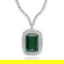 18K White Gold, 21.00cts Tourmaline, 8.40cts Diamond Necklace