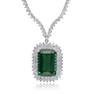 18K White Gold, 21.00cts Tourmaline, 8.40cts Diamond Necklace