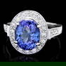 14k Gold 4.00ct Tanzanite 0.50ct Diamond Ring