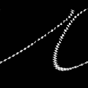 18k White Gold 6.00ct Diamond Necklace: Retail: $34,800.00 ****** 18k White Gold 6.00ct Diamond Necklace ****** Metal: 18k Solid White Gold / Size: 16.5 / Total Item Weight: 17.5 grams / Country Made: United States / / Main Stone: Diamond