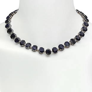 14K Gold 144.55ct Sapphire 4.25ct Diamond Necklace: Retail: $60,710.00 ****** 14K Gold 144.55ct Sapphire 4.25ct Diamond Necklace ****** Metal: 14K Solid Gold / Total Item Weight: 71.5 grams / Country Made: United States / / Main Stone: Sapphire / Color