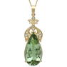 14K Gold 22.94ct Amethyst 0.40ct Diamond Pendant