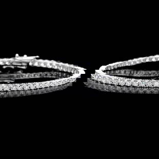 18k White Gold 4.60ct Diamond Bracelet: Retail: $16,000.00 ****** 18k White Gold 4.60ct Diamond Bracelet ****** Metal: 18k Solid White Gold / Size: 7 / Total Item Weight: 7.5 grams / Country Made: United States / / Main Stone: Diamond /