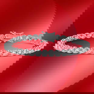 14K Gold 4.79cts Diamond Bracelet: Retail: $23,110*****14K Gold Diamond Bracelet*****Metal: 14K White Gold/ Total Wt.: 4.79cts / Country Made US// Main Stone: Natural Diamond / Carat Total Wt.: 4.79cts / Treatment: None/ Color: None /