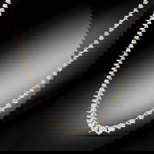 14K Gold 7.80cts Diamond Necklace: Retail: $28,720***** 14K Gold 7.80cts Diamond Necklace****** Metal: 14K Yellow Gold/ Total Wt.: 12.5g / Country Made USA// Main Stone: Diamond / Carat Total Wt: 7.80cts / Treatment: None/ Color: