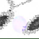 18k Gold 12ct Tanzanite 11ct Diamond Pendant