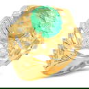 14K Gold 4.89ct Emerald 1.08cts Diamond Ring