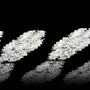14k White Gold 2.75ct Diamond Earrings: Retail: $15,700.00 ****** 14k White Gold 2.75ct Diamond Earrings ****** Metal: 14k Solid White Gold / Total Item Weight: 2.8 grams / Country Made: United States / / Main Stone: Diamond / Color: