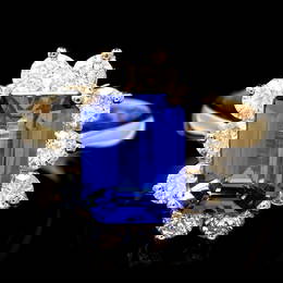 14k Gold 3.00ct Tanzanite 1.20ct Diamond Ring