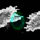 14k White Gold 2.50ct Emerald 1.20ct Diamond Ring