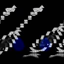 14k White Gold 6.50ct Sapphire 2.75ct Diamond Earrings