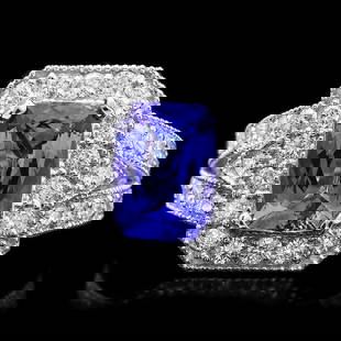 14k Gold 3.00ct Tanzanite 1.50ct Diamond Ring: Retail: $11,200.00 ****** 14k Gold 3.00ct Tanzanite 1.50ct Diamond Ring ****** Metal: 14k Solid White Gold / Size: 7 / Total Item Weight: 7.9 grams / Country Made: United States / / Main Stone: Tanzan