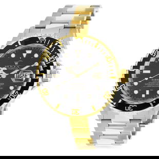 18K Gold Rolex SS Submariner 40mm Wristwatch: ****** 18K Gold Rolex SS Submariner 40mm Wristwatch ****** One Men's, Rolex SS Submariner 40mm / Case: Stainless Steel 40mm / Bezel: Unidirectional Rotatable / Bezel Material: 18K Gold and Ceramic / D