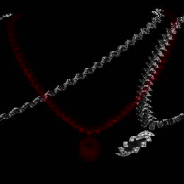 14K Gold 115.72ct Ruby & 1.35ct Diamond Necklace
