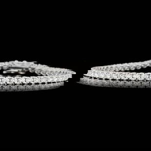 18k White Gold 6.55ct Diamond Bracelet: Retail: $39,600.00 ****** 18k White Gold 6.55ct Diamond Bracelet ****** Metal: 18k Solid White Gold / Size: 7 / Total Item Weight: 10.5 grams / Country Made: United States / / Main Stone: Diamond / Co