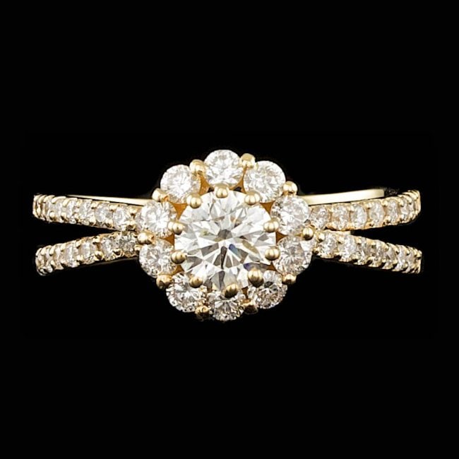 14k Yellow Gold .65ct Diamond Ring: Retail: $5,800.00 ****** 14k Yellow Gold .65ct Diamond Ring ****** Metal: 14k Solid Yellow Gold / Size: 5.5 / Total Item Weight: 2.5 grams / Country Made: United States / / Main Stone: Diamond / Color