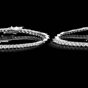 18k White Gold 4.65ct Diamond Bracelet: Retail: $18,300.00 ****** 18k White Gold 4.65ct Diamond Bracelet ****** Metal: 18k Solid White Gold / Size: 7 / Total Item Weight: 8.0 grams / Country Made: United States / / Main Stone: Diamond / Col