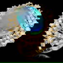 14K Gold 6.30ct Opal & 1.82ct Diamond Ring