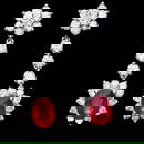 14k Gold 4.00ct Ruby 2.50ct Diamond Earrings