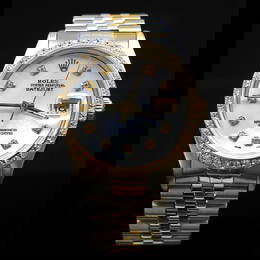 Rolex Two-Tone DateJust 36mm 1.65 cts.  Diamond Bezel Diamond Dial Men's Wristwatch