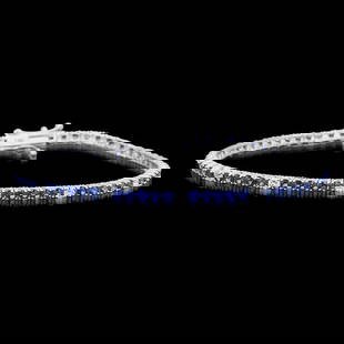 14k White Gold 3.42ct Sapphire 0.71ct Diamond Bracelet: Retail: $4,500.00 ****** 14k White Gold 3.42ct Sapphire 0.71ct Diamond Bracelet ****** Metal: 14K White Gold / Total Item Weight: 6.7 grams / Country Made: United States / / Main Stone: Sapphire /