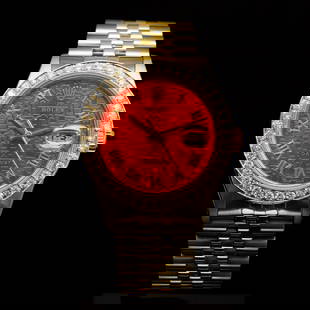 Rolex Two-Tone Datejust 36mm Custom Diamond Dial aprox. 2.25CT Men's Wristwatch: ****** Rolex Two-Tone DateJust 36mm Custom Diamond Dial aprox. 2.25CT Men's Wristwatch ****** One Mens, Rolex Two-Tone DateJust 36mm Custom Diamond Dial aprox. 2.25 CT electrolically tested and