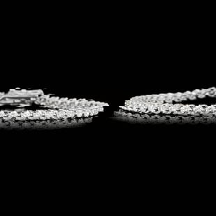 18k White Gold 4.50ct Diamond Bracelet: Retail: $28,000.00 ****** 18k White Gold 4.50ct Diamond Bracelet ****** Metal: 18k Solid White Gold / Size: 7 / Total Item Weight: 8.9 grams / Country Made: United States / / Main Stone: Diamond /
