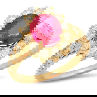 14K Gold 2.37ct Ruby 1.12cts Diamond Ring: Retail: $3,990.00 ****** 14K Gold 2.37ct Ruby 1.12cts Diamond Ring ****** Metal: 14K Yellow Gold / Total Item Weight: 4.2 grams / Country Made: United States / / Main Stone: Ruby / Color: Red /