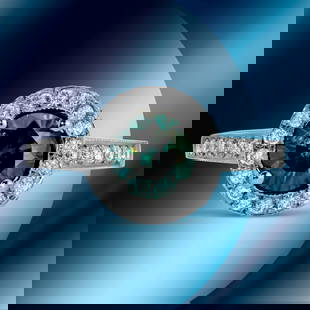 14K Gold 1.82cts Diamond Ring: Retail: $17,136*****14K Gold Diamond Ring*****Metal: 14K White Gold/ Total Wt.: 4.7g / Country Made US// Main Stone: Natural Diamonds / Carat Total Wt.: 1.22cts / Treatment: Color Enhanced / Color: