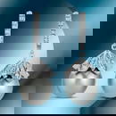 14K Gold 14mm Tahitian Pearl & 2.35cts Diamond Earrings