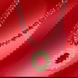 14K Gold 49.78cts Ruby & 1.32cts Diamond Necklace