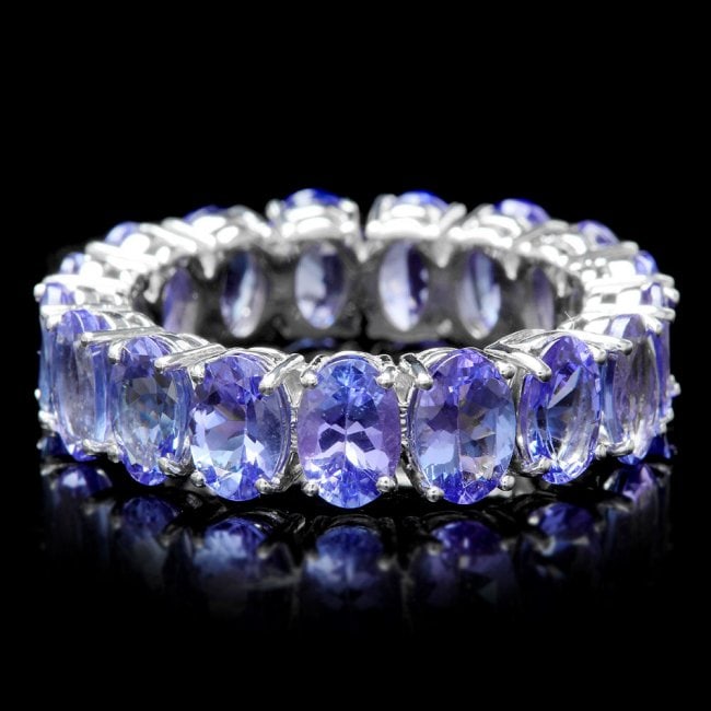 14k White Gold 8.00ct Tanzanite Ring: Retail: $5,800.00 ****** 14k White Gold 8.00ct Tanzanite Ring ****** Metal: 14k Solid White Gold / Size: 8 / Total Item Weight: 5.5 grams / Country Made: United States / / Main Stone: Tanzanite / Colo