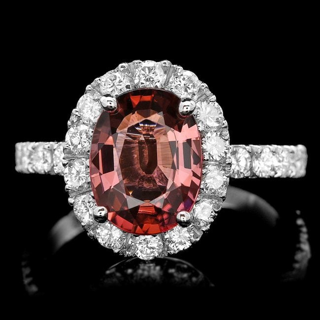 14k White Gold 2.00ct Spinel 1.00ct Diamond Ring: Retail: $8,620.00 ******* 14k White Gold 2.00ct Spinel 1.00ct Diamond Ring ****** Metal: 14k Solid White Gold / Size: 7 / Total Item Weight: 4.0 grams / Country Made: USA / / Main Stone: Spinel / Colo