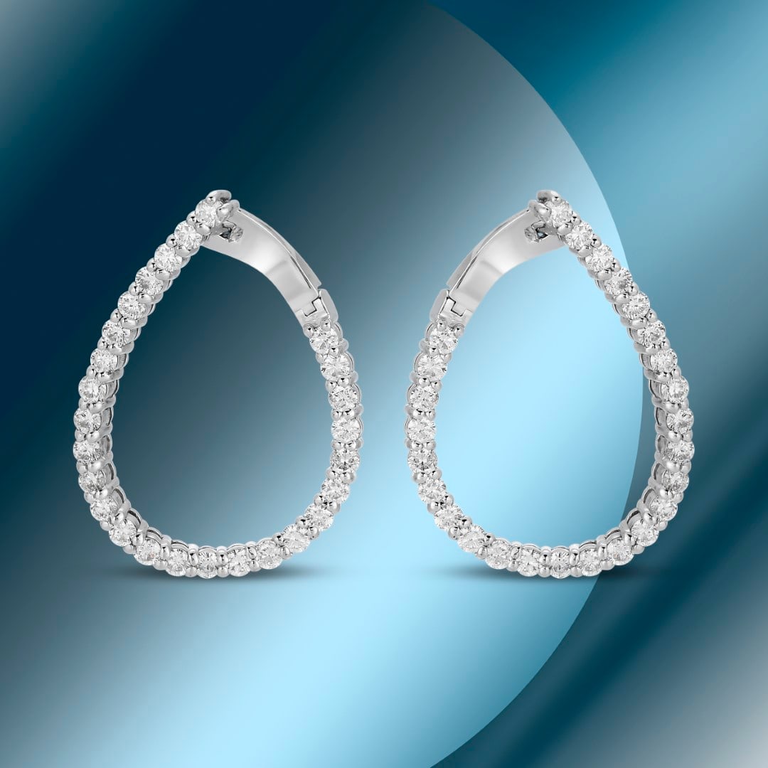 14K Gold 1.78cts Diamond Earrings (1 of 4)