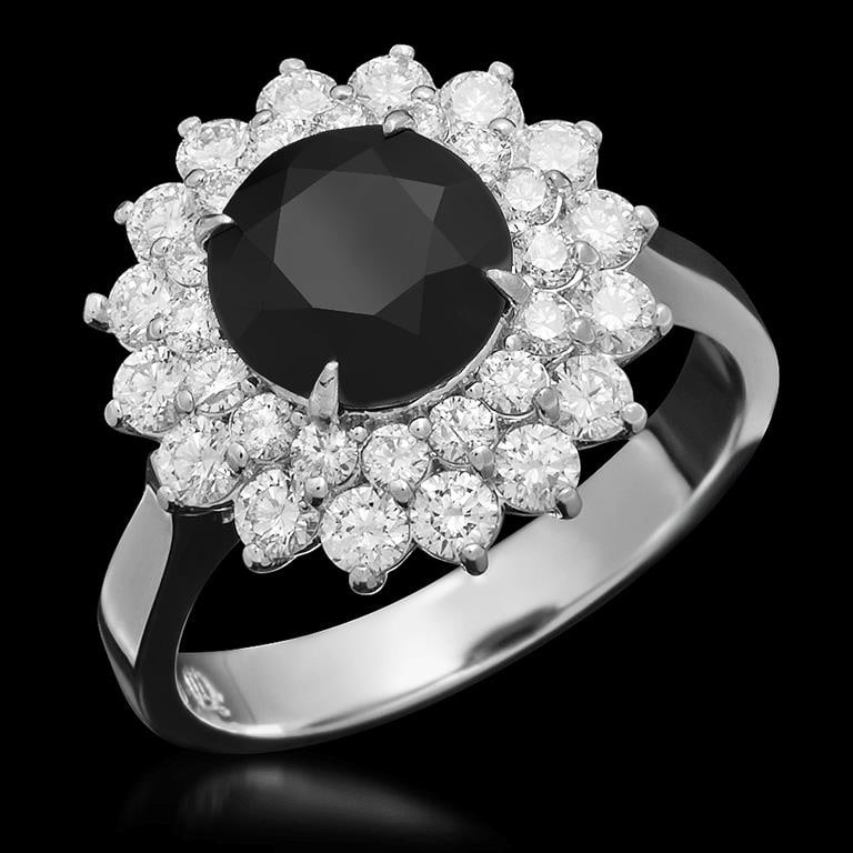 14K Gold 1.87ct Fancy Color Diamond 2.92ct Diamond Ring (1 of 4)