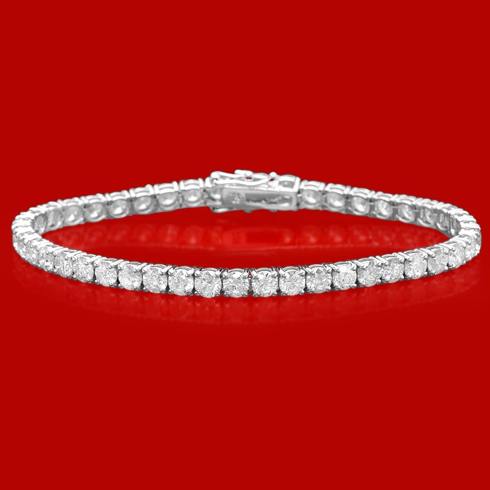 18k Gold 11.28ct Diamond Bracelet: Retail: $62,840.00 ****** 18k Gold 11.28ct Diamond Bracelet ****** Metal: 18k Solid White Gold / Size: 7 / Total Item Weight: 13.6 grams / Country Made: United States / / Main Stone: Diamond / Carat T