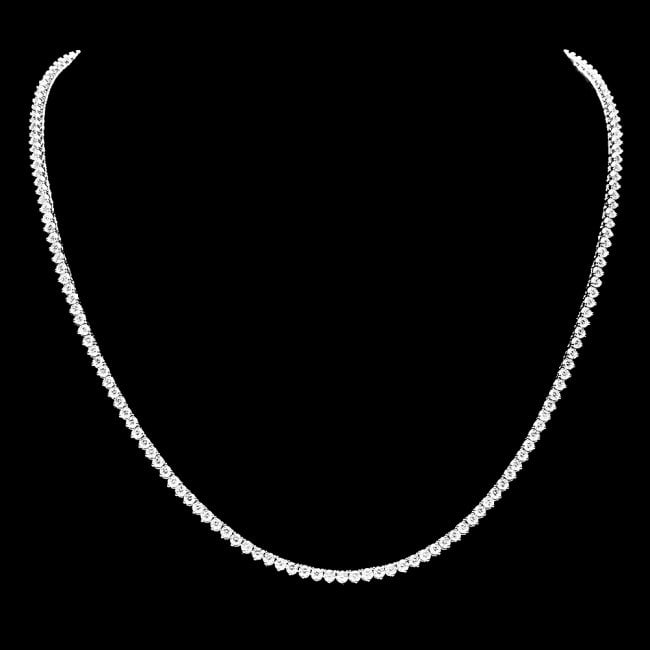 18k White Gold 7.60ct Diamond Necklace: Retail: $28,700.00 ****** 18k White Gold 7.60ct Diamond Necklace ****** Metal: 18k Solid White Gold / Size: 17 / Total Item Weight: 13.5 grams / Country Made: United States / / Main Stone: Diamond / C